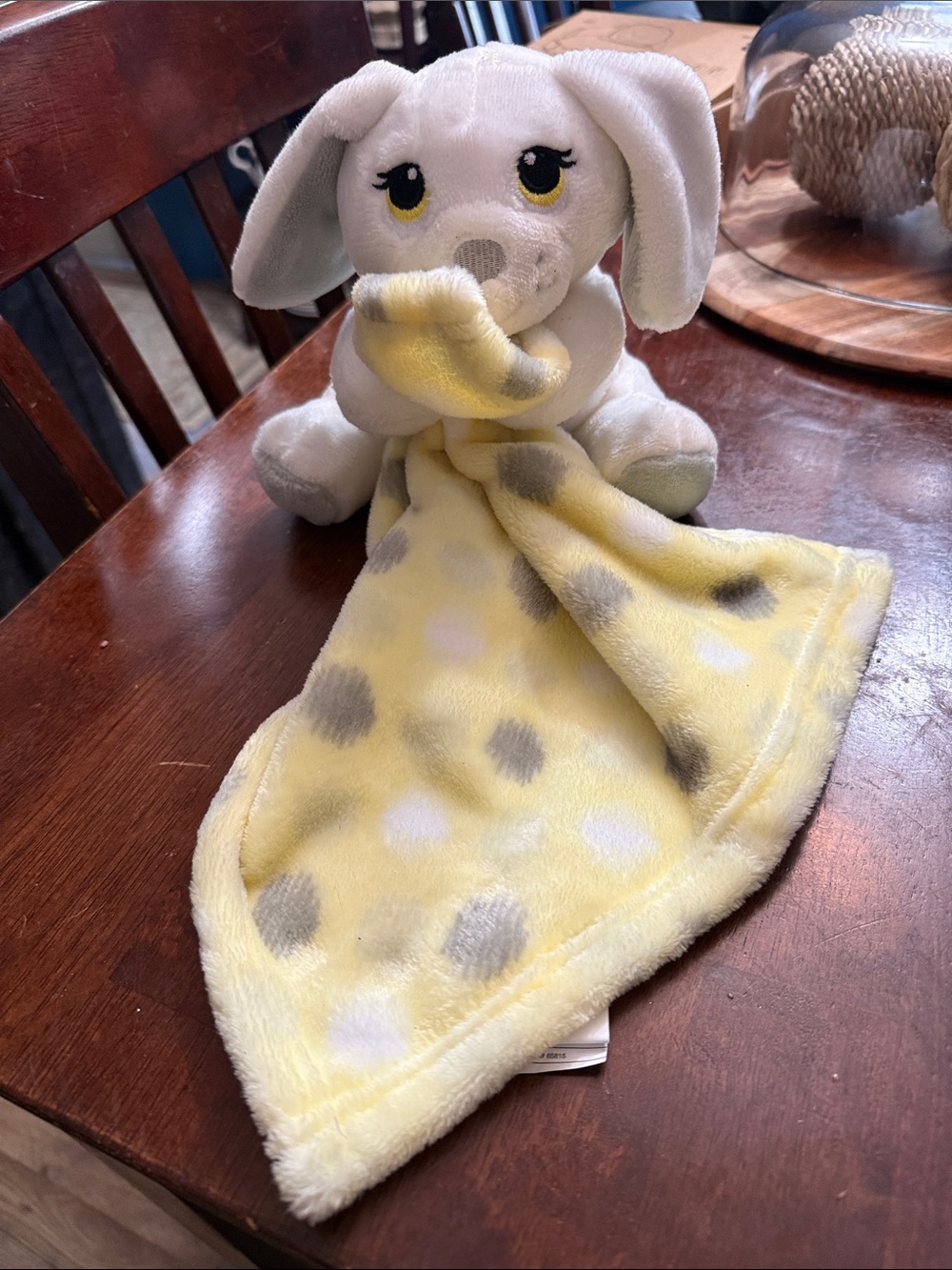 Plush Elephant Security Blanket - Yellow & Gray